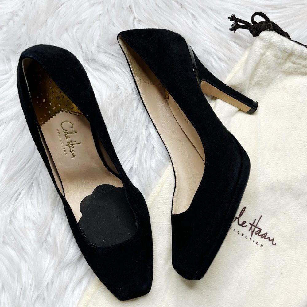 Cole Haan X Nike Air Carma Pump Black Suede Stiletto Size 8.5